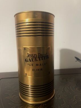 Jean Paul Gaultier Gold and Black Le Male Elixir Tin
